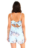 Women's Floral Cut-Out Sleeveless Romper