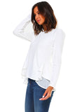 Women's Long Sleeve Ruffle Top