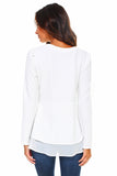 Women's Long Sleeve Ruffle Top